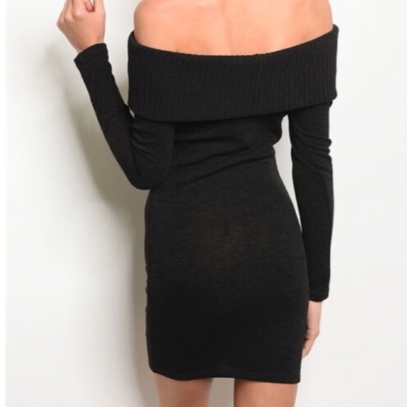 Off The Shoulder Sweater Dress - Picture 2 of 2